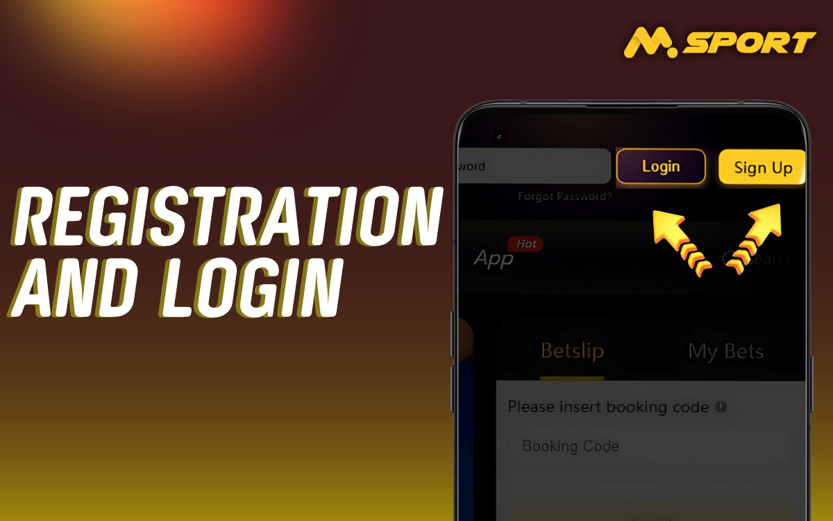 Registration and Login MSport